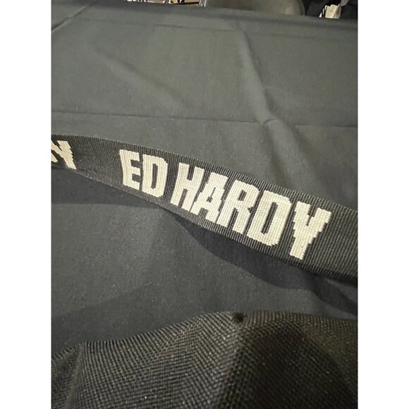 Ed Hardy by Christian Audigier Messenger Laptop Bag Pirate Ladies Tiger Canvas - Picture 10 of 16